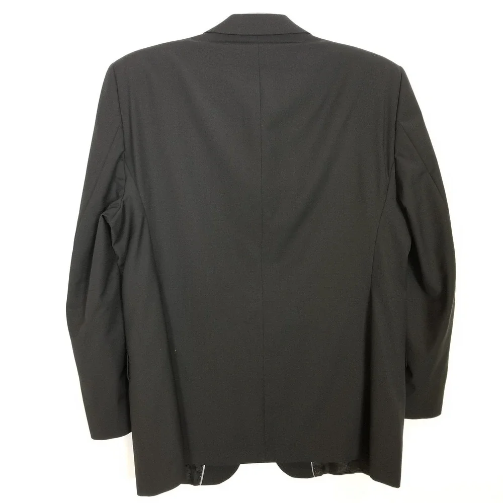 Hammer Made Ermengildo Zegna Cloth Men Wool  Blazer Jacket Sz 50L  Black Classic